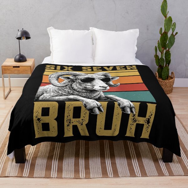 Item preview, Funny Ram "Six Seven Bruh" Retro Tee designed and sold by LashondaGreen89.