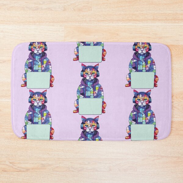 Item preview, cat on computer mosaic designed and sold by designmari.