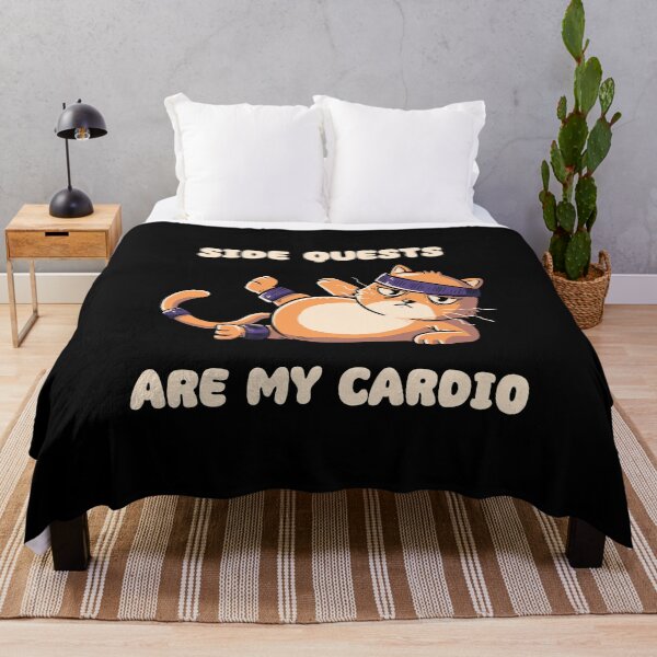 Item preview, Side Quests Are My Cardio Gym Cat by Tobe Fonseca designed and sold by Tobe Fonseca®.