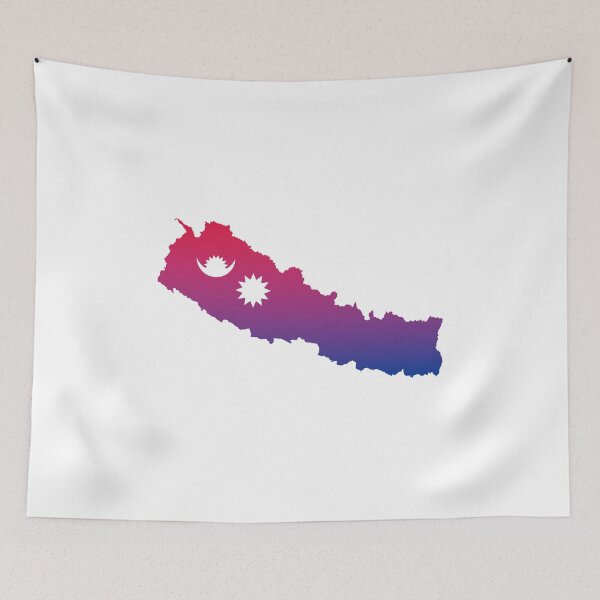 Item preview, Beautiful Nepal Flag Map, नेपाल designed and sold by MapsNepal.