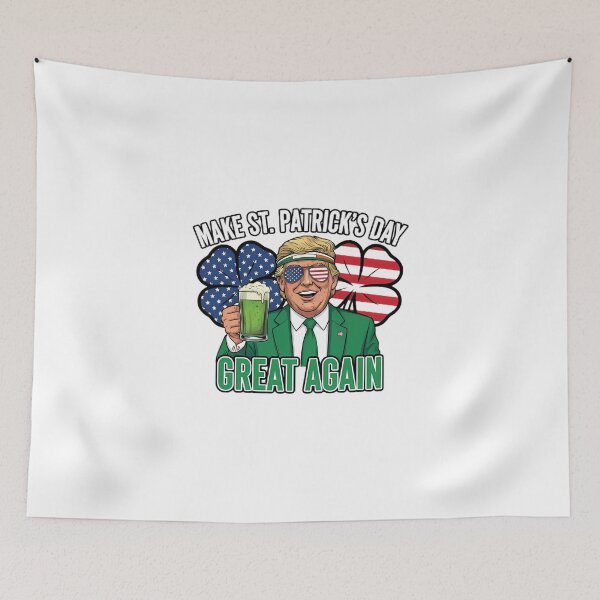Item preview, Make St. Patrick's Day Great Again Trump Irish Flag designed and sold by Dony1938.