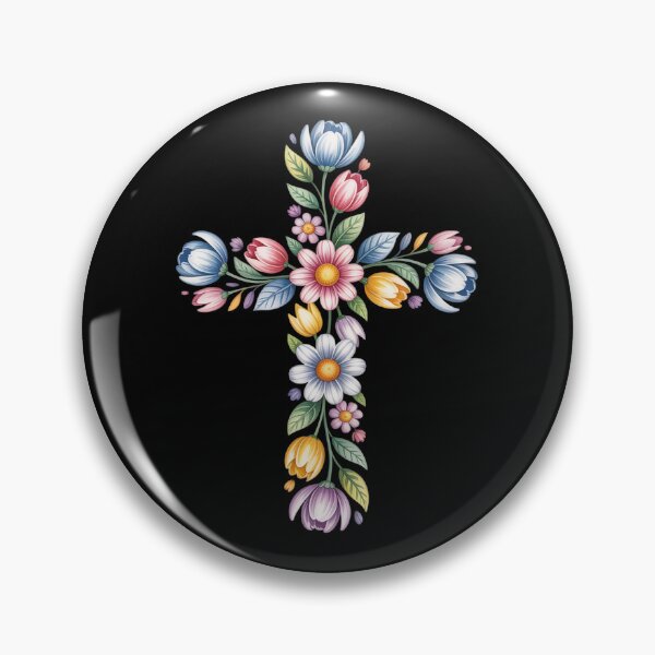 Item preview, Pretty Flowers Cross Spiritual Gardener Wildflowers designed and sold by imsamaharem.