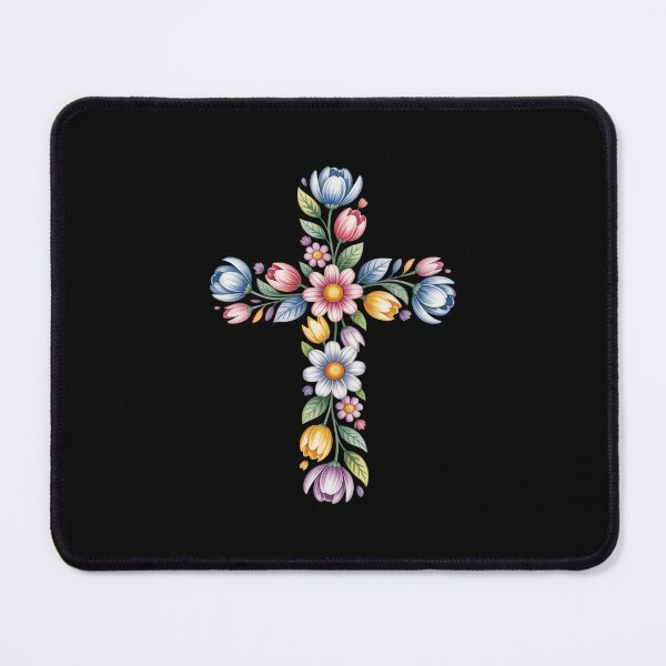 Item preview, Pretty Flowers Cross Spiritual Gardener Wildflowers designed and sold by imsamaharem.