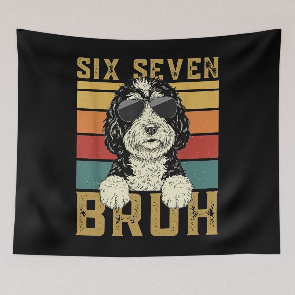 Item preview, Cool Dog Retro Style – Six Seven Bruh Shirt designed and sold by LashondaGreen89.