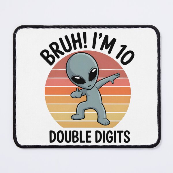 Item preview, Bruh I’m 10 Alien Dab T-Shirt – Funny Double Digits Birthday Design designed and sold by SoftyDesigns.