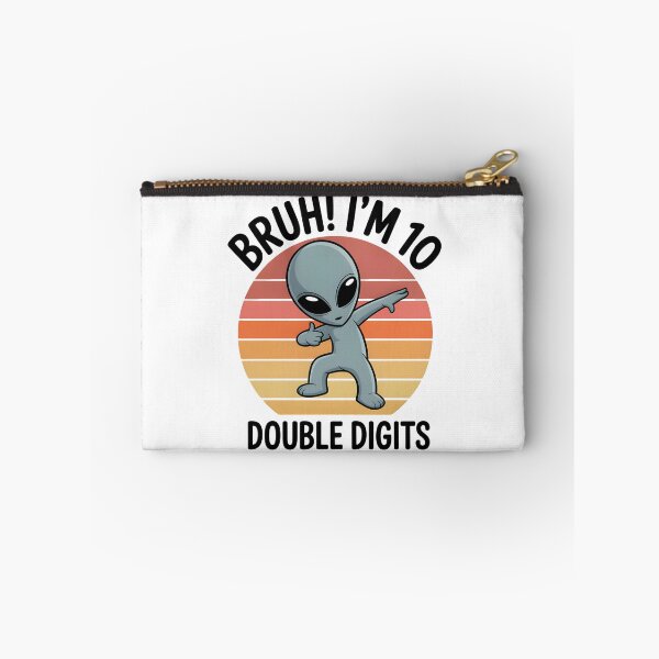 Item preview, Bruh I’m 10 Alien Dab T-Shirt – Funny Double Digits Birthday Design designed and sold by SoftyDesigns.