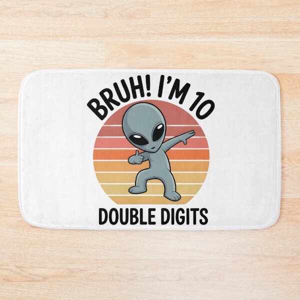 Item preview, Bruh I’m 10 Alien Dab T-Shirt – Funny Double Digits Birthday Design designed and sold by SoftyDesigns.
