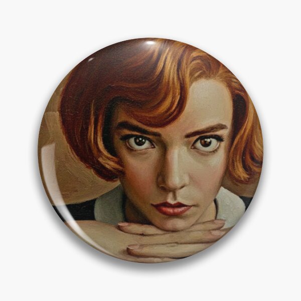 Item preview, Red Bob Chess Player Intense Gaze Art | Chess Game Painting | Vintage Style TV Series designed and sold by Art's Diner.