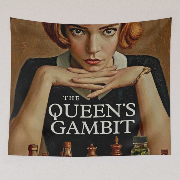 Item preview, Red Bob Chess Player Intense Gaze Art | Chess Game Painting | Vintage Style TV Series designed and sold by Art's Diner.