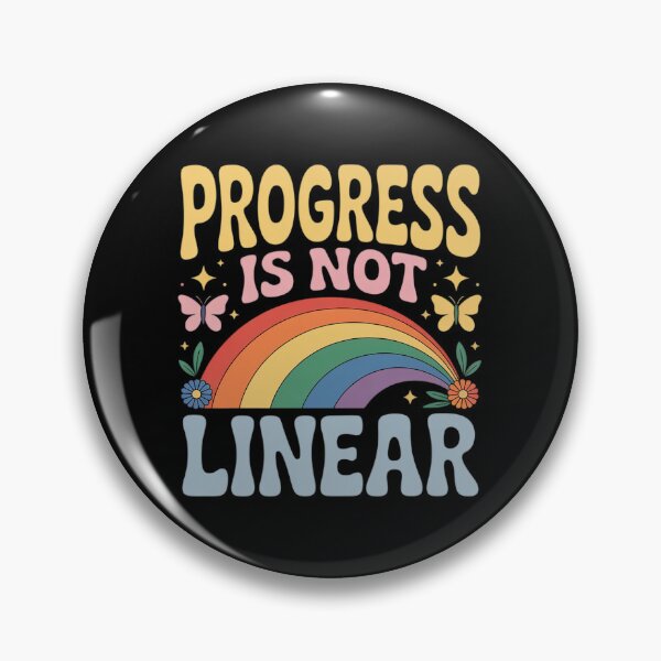 Item preview, Progress is NOT Linear - Kindergarten Rainbow Pattern designed and sold by imsamaharem.