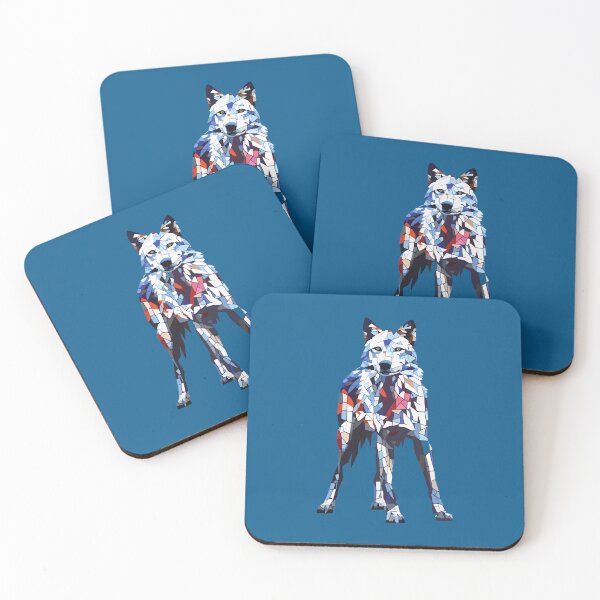 Item preview, Mosaic wolf art designed and sold by designmari.