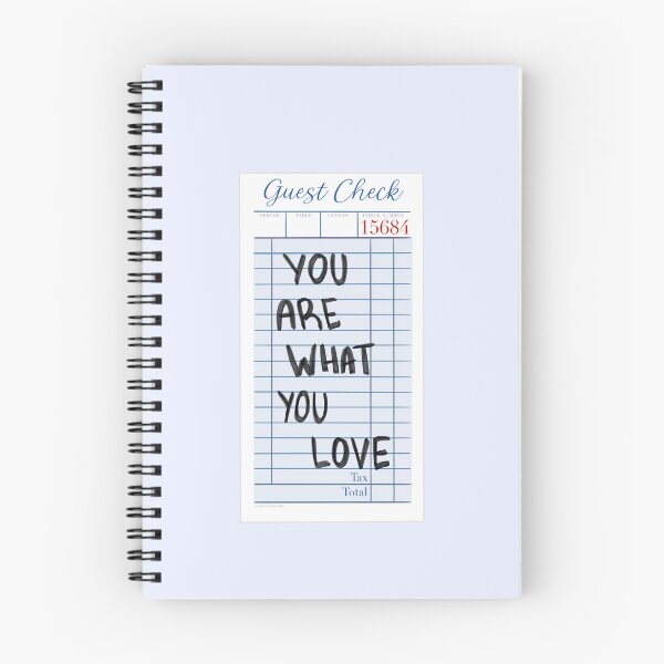 Item preview, You are what you love | docket | guest check designed and sold by Sophie Louise Arts.