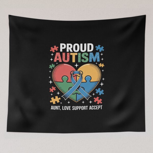 Item preview, Proud Autism Aunt Love Support Accept Aunt Autism Awareness designed and sold by imsamaharem.