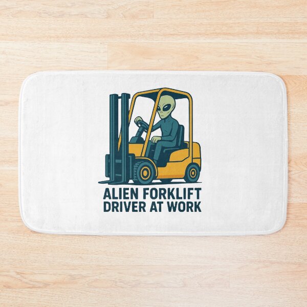 Item preview, Alien Forklift Driver at Work designed and sold by RetroNibylander.