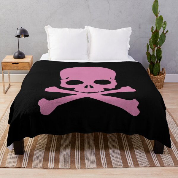 Item preview, Pink and Black Skull And Crossbones designed and sold by Skull Fern.