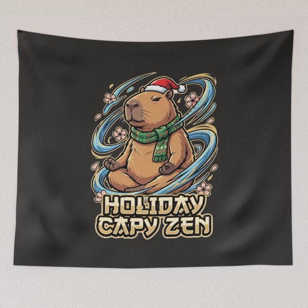 Item preview, Cute Holiday Capybara Anime Manga Christmas Gift Tee designed and sold by Thaivi Design.