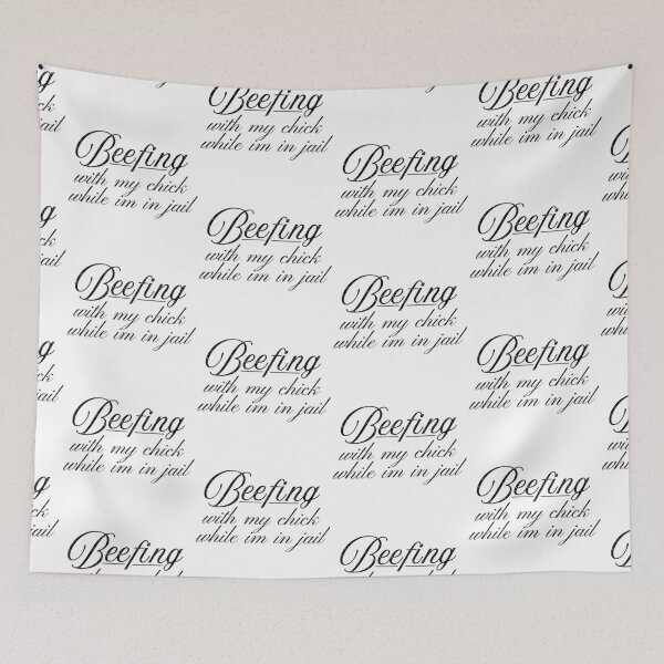 Item preview, "beefing with my chick while im in jail " quote design 2 designed and sold by Ash-Doll.