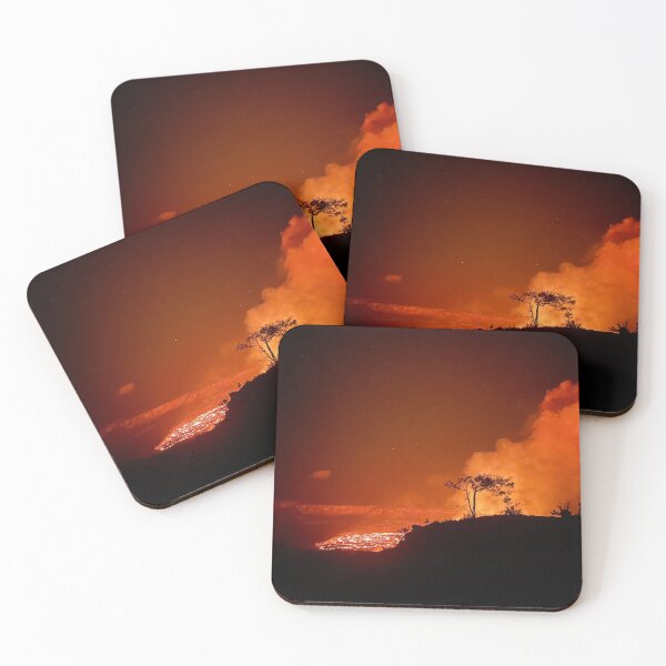 Item preview, Volcanic Lava Glow at Night designed and sold by TrisaThyme.