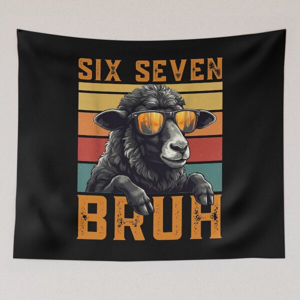 Item preview, 67 Six Seven Cool Black Sheep Retro Funny Bruh Shirt designed and sold by LashondaGreen89.