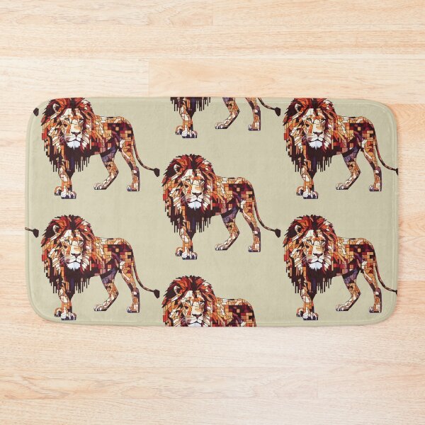 Item preview, lion art mosaic designed and sold by designmari.