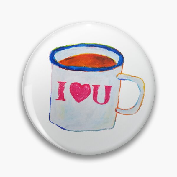 Item preview, I Love You Mug Oil Pastel Hand Draw  designed and sold by purple-Q.
