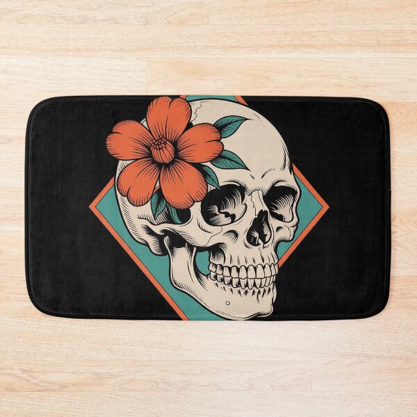 Item preview, Psychedelic Skull with Blooming Flowers designed and sold by countntenov.