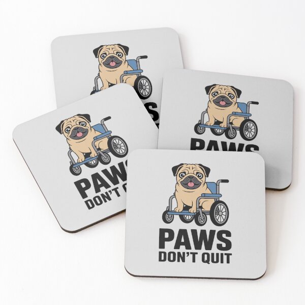 Item preview, Pug Wheelchair Courage Cute Motivational Dog designed and sold by countntenov.