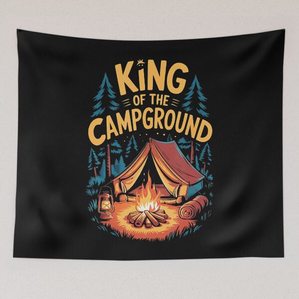 Item preview, King Of The Campground Funny Camping Dad Tent Camping designed and sold by TashiaJerrie.
