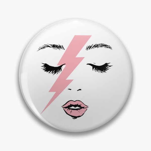 Item preview, Glam Rock Pop Star Lightning Face designed and sold by The secret storage room.