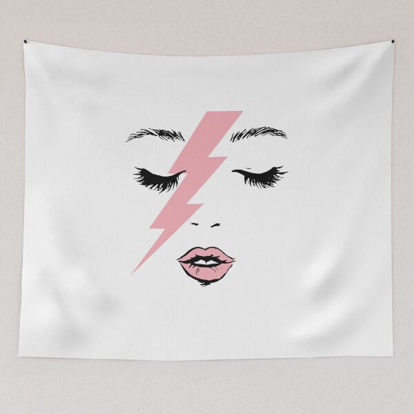 Item preview, Glam Rock Pop Star Lightning Face designed and sold by The secret storage room.