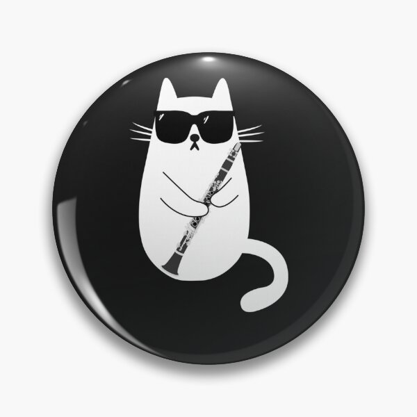 Item preview, Funny Cat Wearing Sunglasses Playing Clarinet Musician  designed and sold by Inglisue.