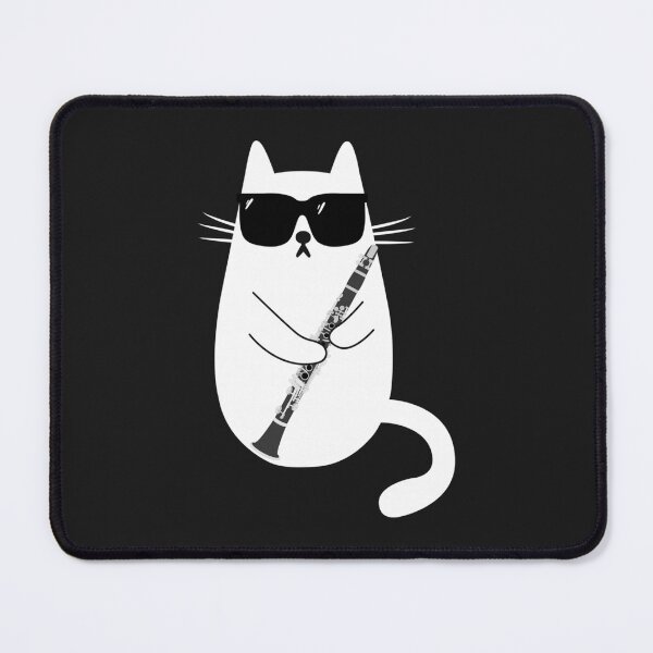 Item preview, Funny Cat Wearing Sunglasses Playing Clarinet Musician designed and sold by Inglisue.