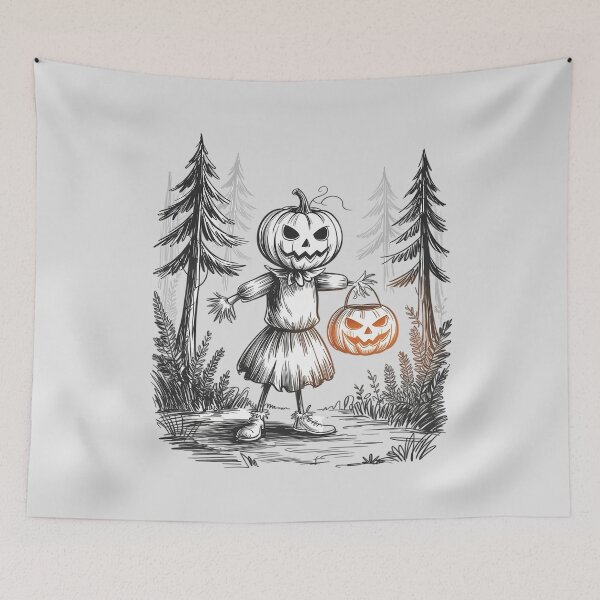 Item preview, Pumpkin Head Halloween Forest Spooky Horror Night Forest designed and sold by countntenov.