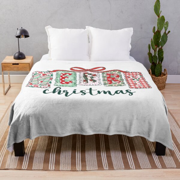 Item preview, Groovy Merry Christmas Retro Patchwork Holiday Text designed and sold by lojadpop.