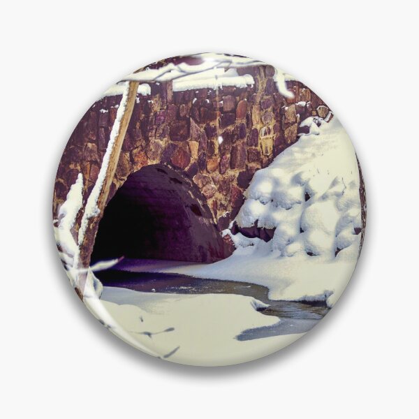 Item preview, Old Stone Bridge in Snow – Devils Lake Winter Photography designed and sold by aadventures.
