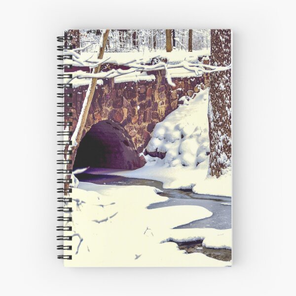 Item preview, Old Stone Bridge in Snow – Devils Lake Winter Photography designed and sold by aadventures.