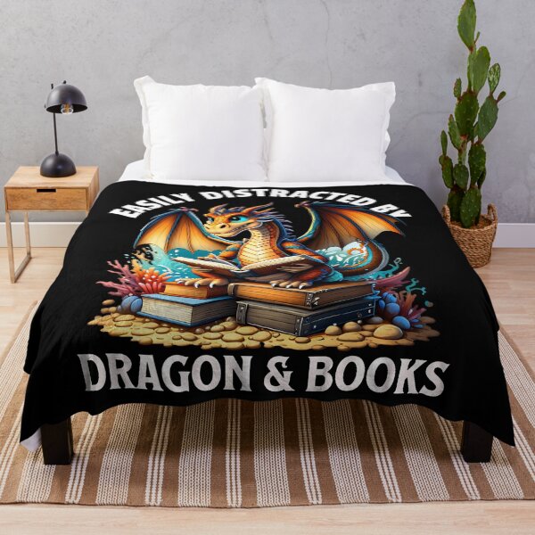 Item preview, Easily Distracted By Dragons And Books designed and sold by akdkzbxp10.