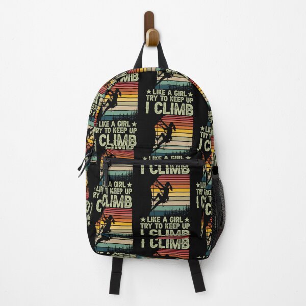 Item preview, I Climb Like A Girl Try To Keep Up Rock Climbing For Girl Climber Boulder Climbing Mountain Climbing designed and sold by BarbaraLillie.