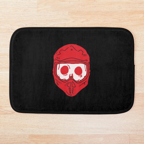 Item preview, Dirt Track Soul: Minimalist Red Motocross Skull Helmet Graphic designed and sold by Childish by Design.