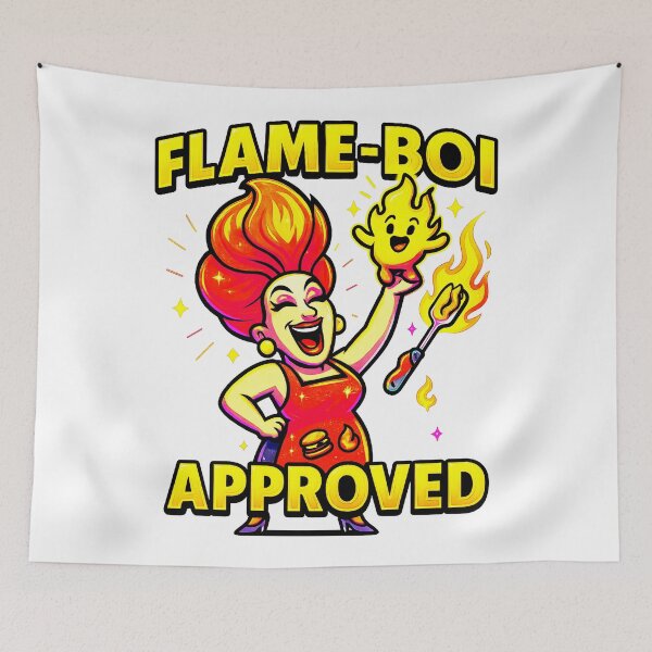 Item preview, FLAME-BOI APPROVED ♨–♨ BAR-B-Q COLLECTION designed and sold by WheelieGdArt.
