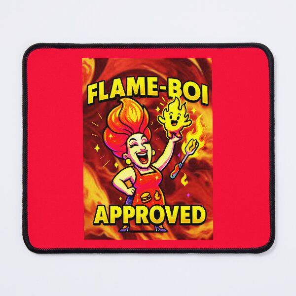 Item preview, FLAME-BOI APPROVED ♨–♨ BAR-B-Q COLLECTION - Flame ON designed and sold by WheelieGdArt.