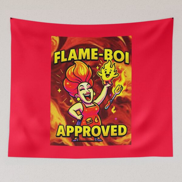 Item preview, FLAME-BOI APPROVED ♨–♨ BAR-B-Q COLLECTION - Flame ON designed and sold by WheelieGdArt.