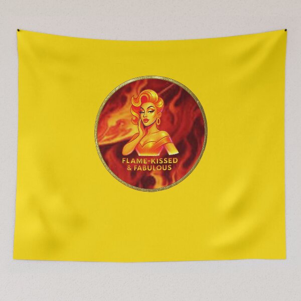 Item preview, FLAME-KISSED & FABULOUS ♨–♨ BAR-B-Q COLLECTION - FLAME ON BADGE designed and sold by WheelieGdArt.