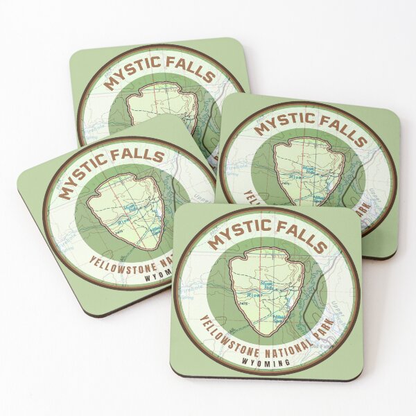Item preview, Yellowstone Souvenir Map - Mystic Falls designed and sold by Willz Designz.