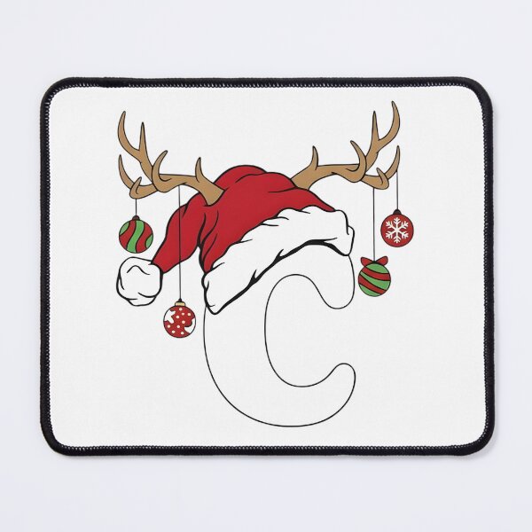 Item preview, Cute Christmas Letter C with Holiday Ornaments designed and sold by NovaDoodle Art Studio.