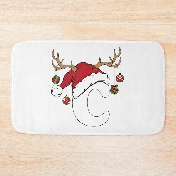 Item preview, Cute Christmas Letter C with Holiday Ornaments designed and sold by NovaDoodle Art Studio.