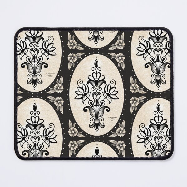 Item preview, Floral ornamental bordered tattoo print designed and sold by gabbynrodriguez.
