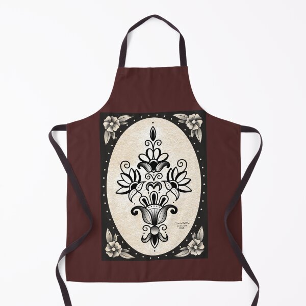Item preview, Floral ornamental bordered tattoo print designed and sold by gabbynrodriguez.