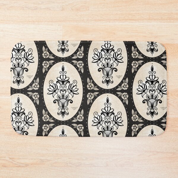 Item preview, Floral ornamental bordered tattoo print designed and sold by gabbynrodriguez.
