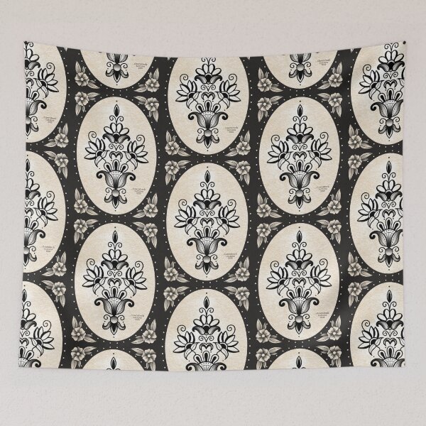 Item preview, Floral ornamental bordered tattoo print designed and sold by gabbynrodriguez.